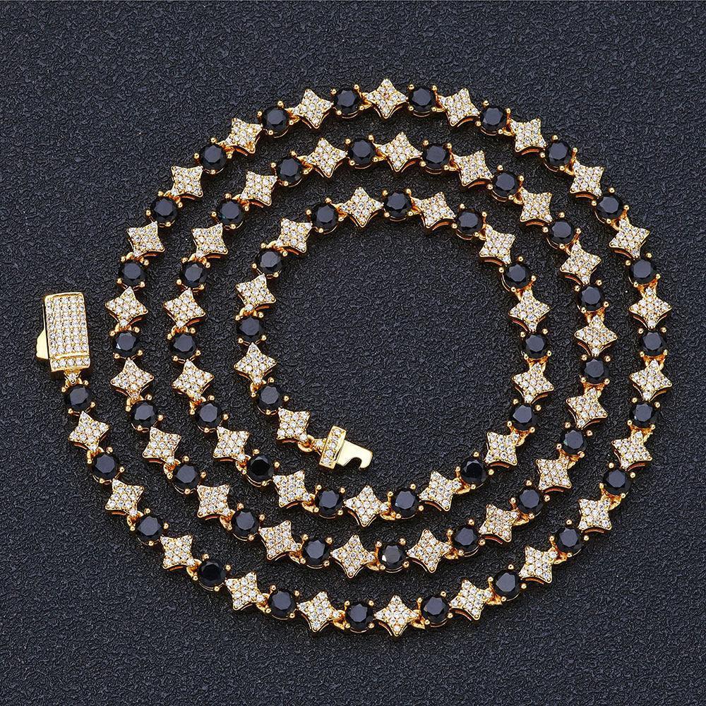 6mm Star Zircon Tennis Chain Hip Hop Necklace for Men | Caratix Jewelry - CaratixJewelry
